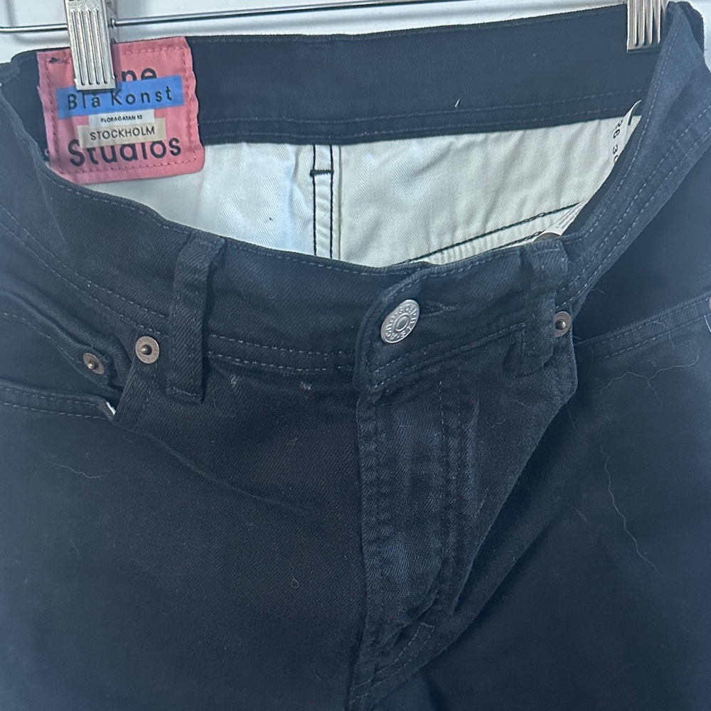 Acne Studios Blå Konst Black Jeans Size 28 Melk Fit